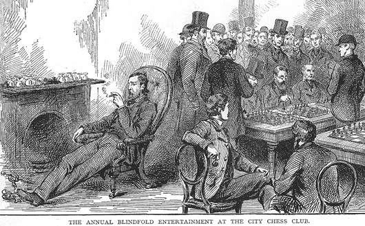 Blackburne blindfold exhibition